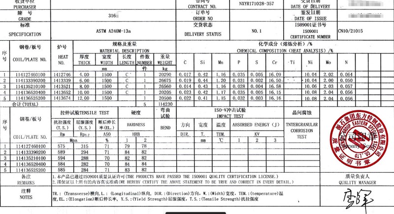 316 Stainless Steel Sheet 316 Stainless Steel Sheet